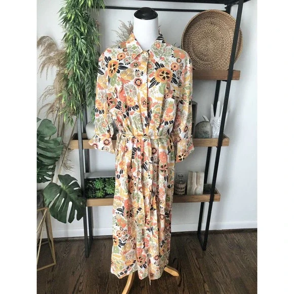 chinese dress ladies VINTAGE ESCADA WHITE LINEN & SILK SHORT SLEEVE LONG DRESS SIZE 40 UK 1 –  Whispers Dress Agency main image 1